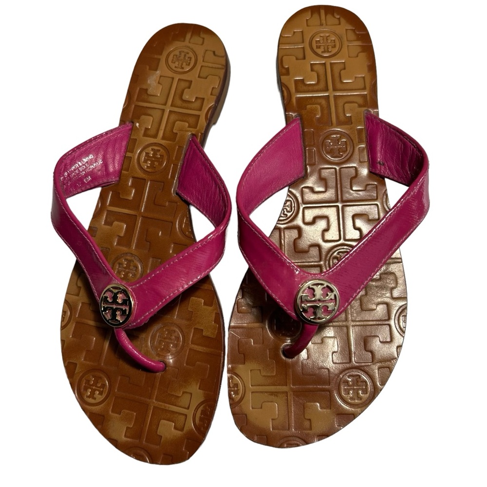 Tory Burch Pink and Brown Sandals